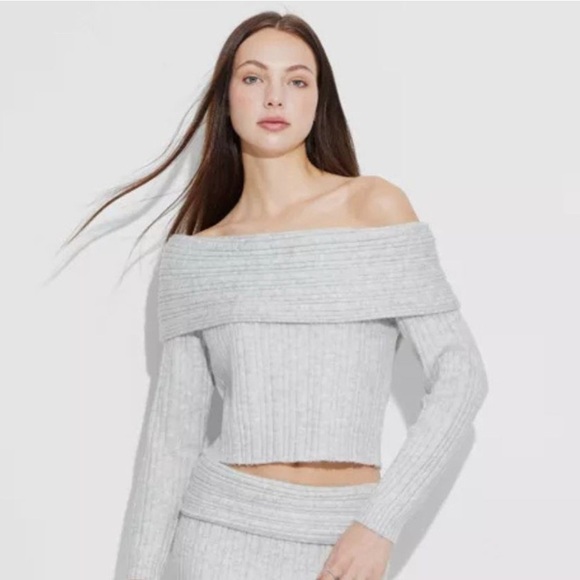 NEW Wild Fable Off the Shoulder Soft Ribbed Sweater - Picture 1 of 7